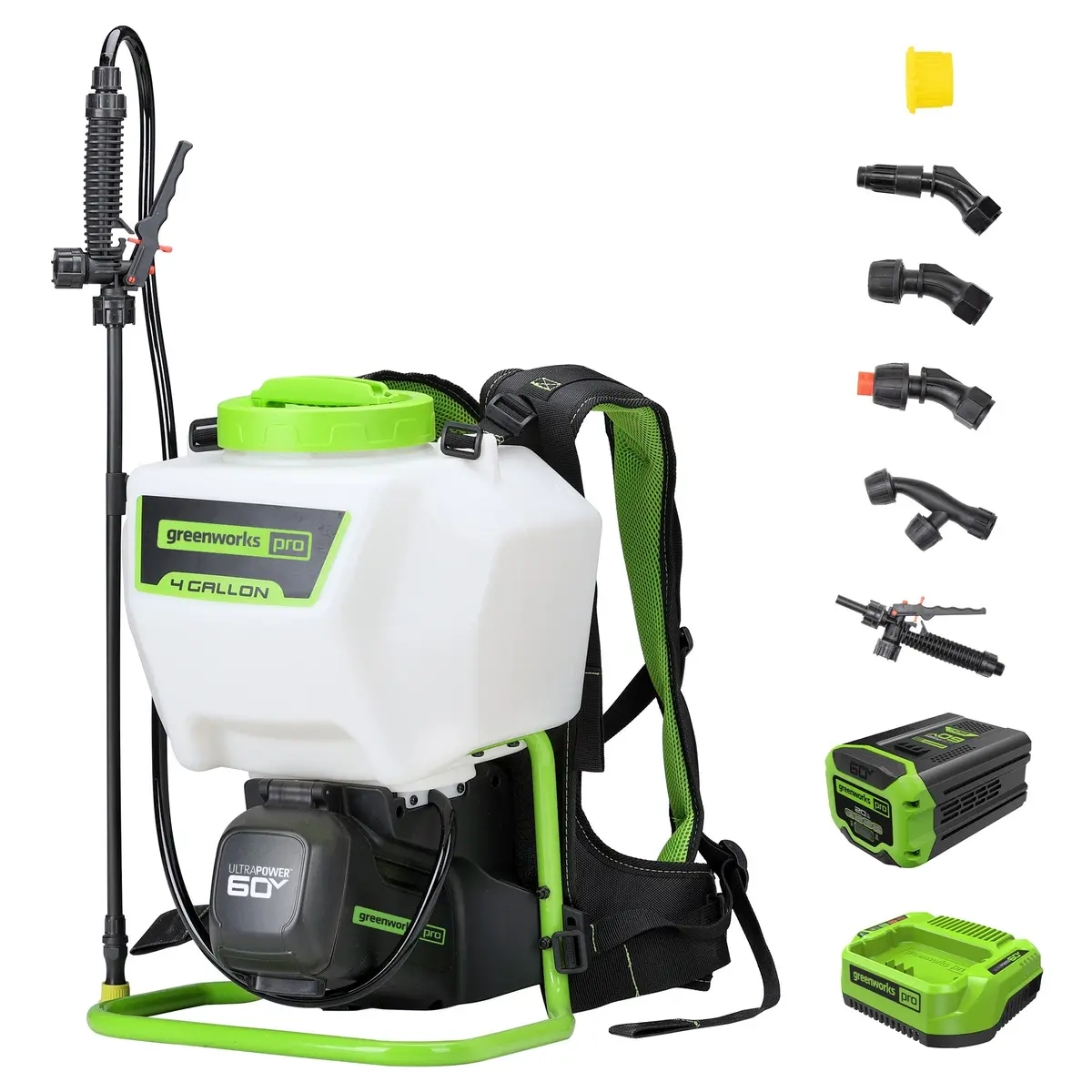 60V Cordless Battery Backpack Sprayer: 2.0 Ah Battery And Charger 1
