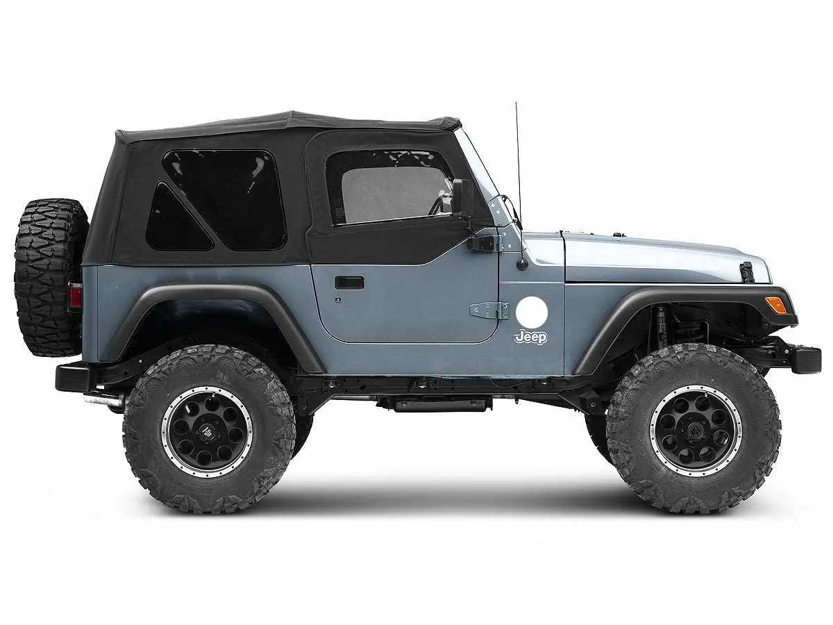 Smittybilt Oem Style Replacement Soft Top W/ Door Skins For 1997 - 2006 Jeep Wrangler Tj - Black 1
