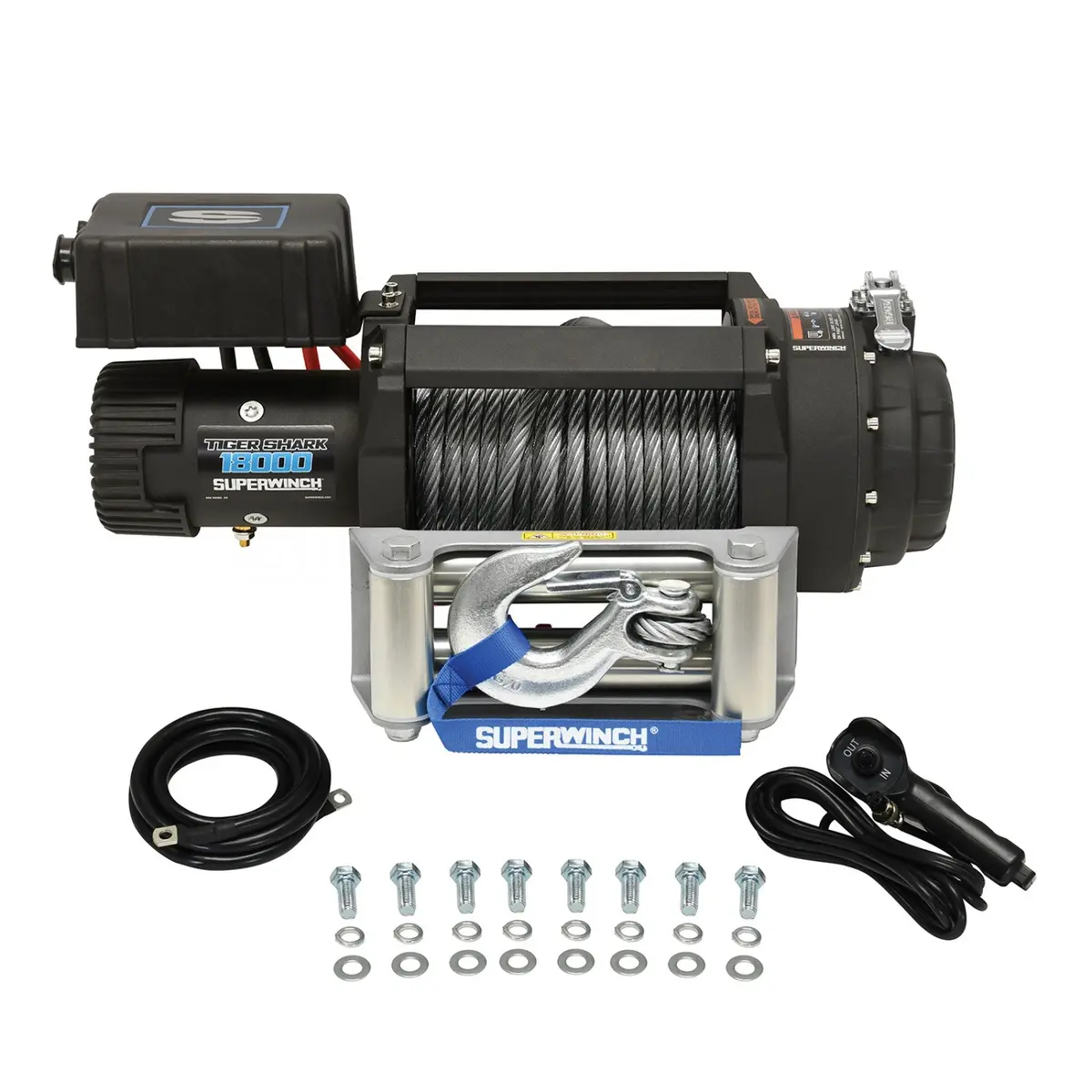 Superwinch Electric Tiger Shark 12 Volt Dc 18,000 Lbs Winch - 85 Ft. Line 1