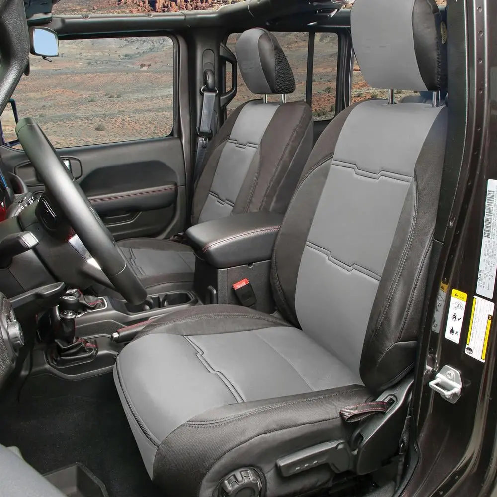 Smittybilt Gen2 Charcoal Neoprene Seat Cover Set Front & Rear For 2020-2025 Jeep Gladiator Jt - Recon Recovery 1