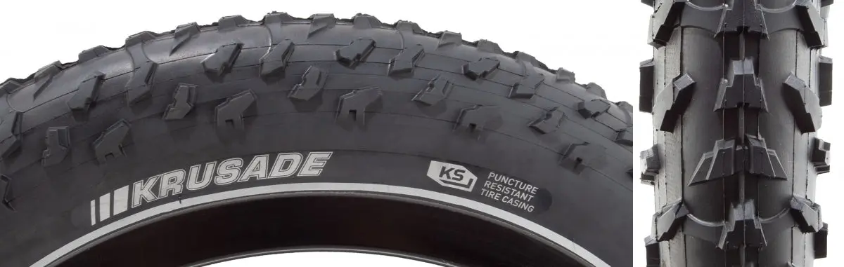 Sunlite Krusade 20 × 4.0″ Black‑On‑Black E25 Wire‑Bead E‑Bike Tire 1