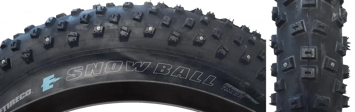 Vee Tire Co Snowball Tire, 120 Stud - 20X4.0 Studded Tires - Ebike Rated 1