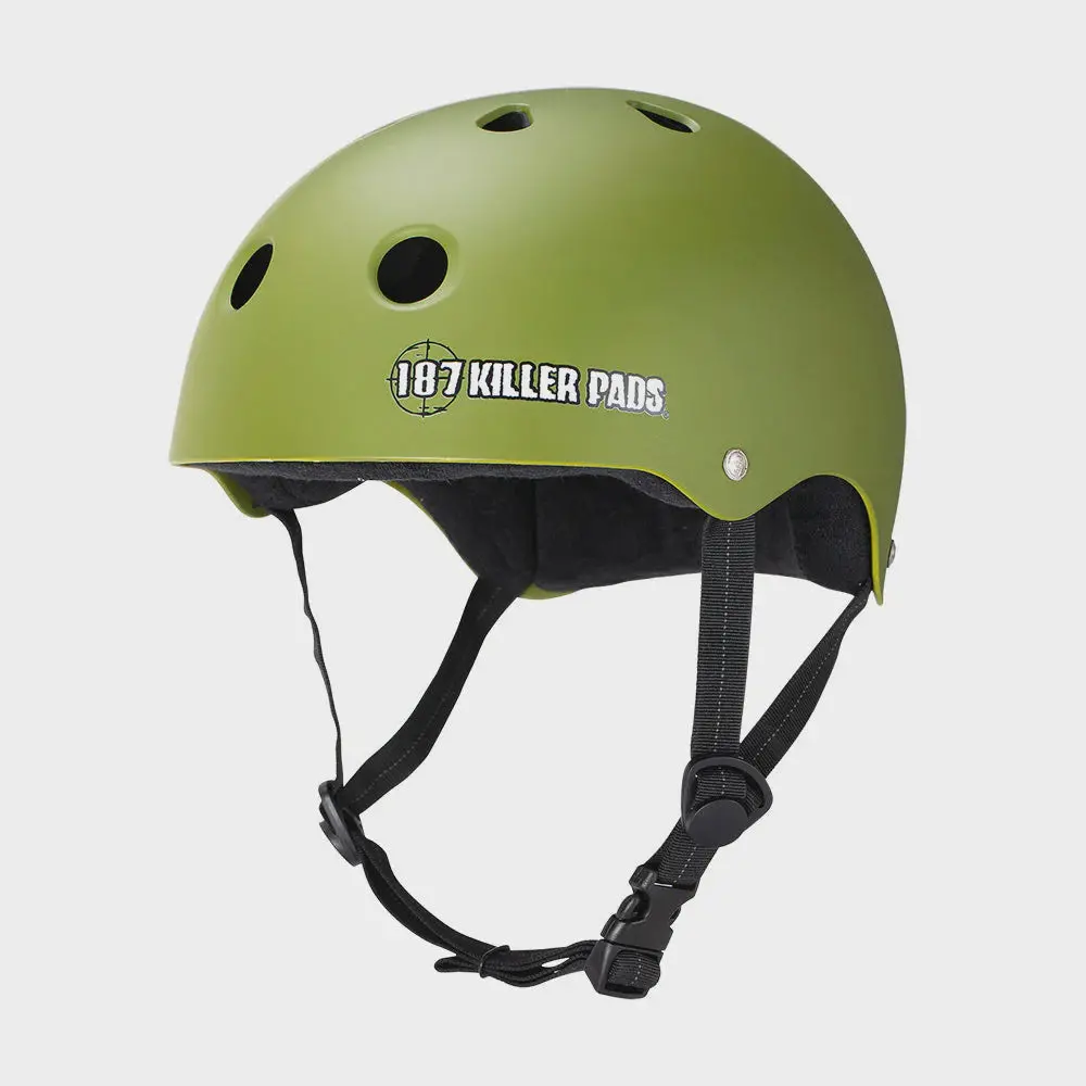 187 Pro Skate Helmet W Sweatsaver - Matte Army 1