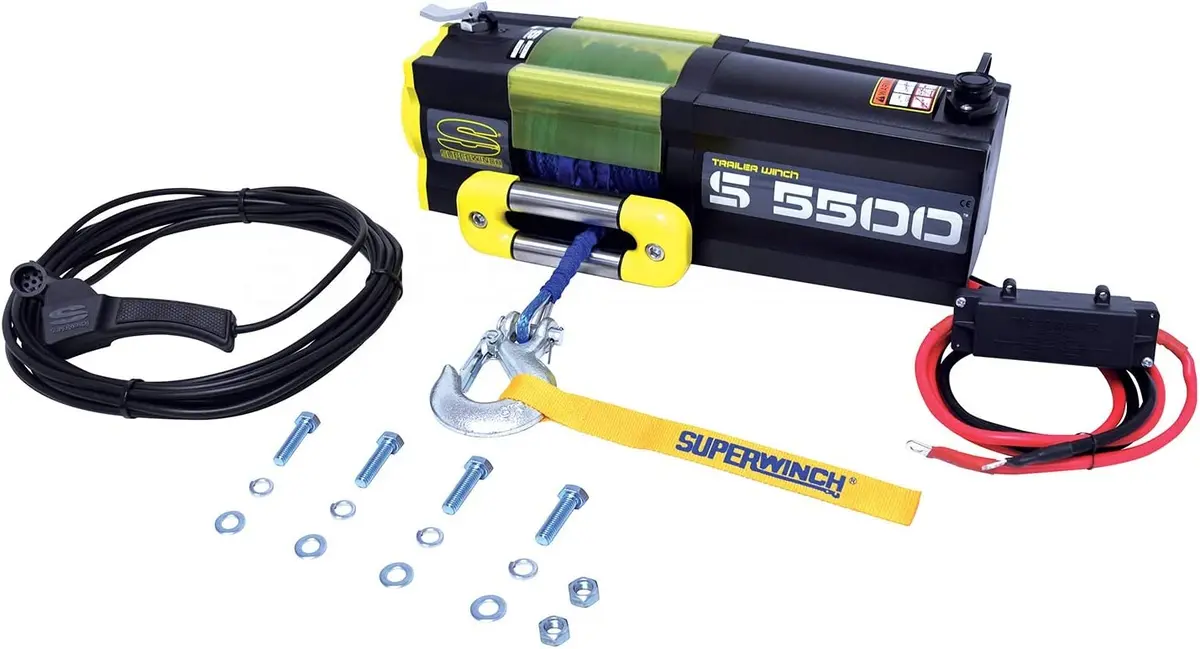 Superwinch Utility Trailer S5500sr Winch - 5,500 Lbs. Pull Rating, 60 Ft. Synthetic Rope 1