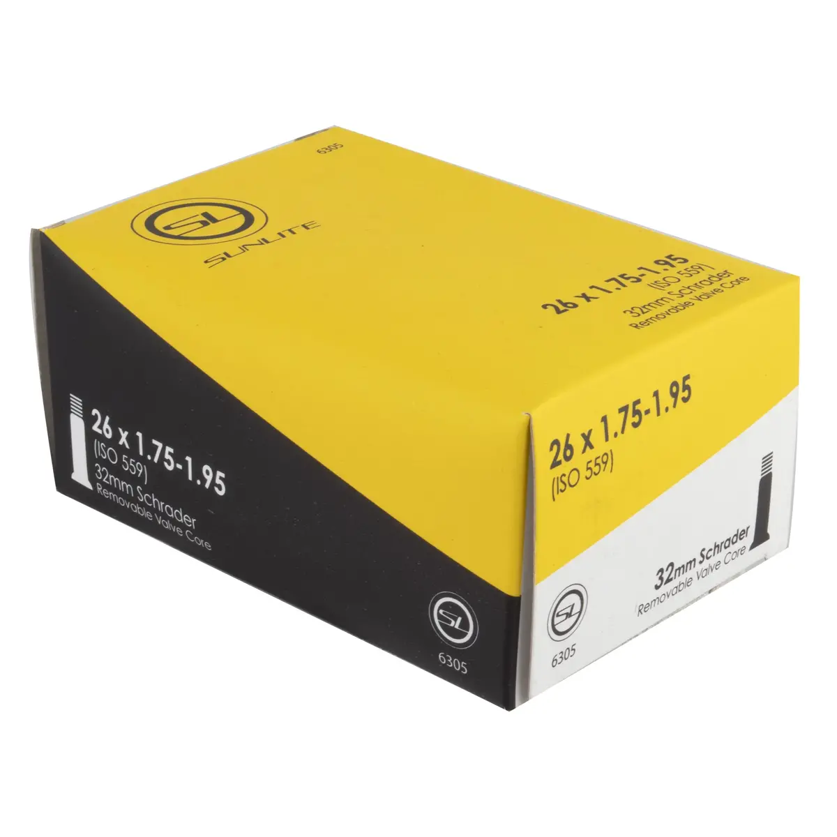 Sunlite Standard Schrader Valve Tube - 26X1.75-1.95 1