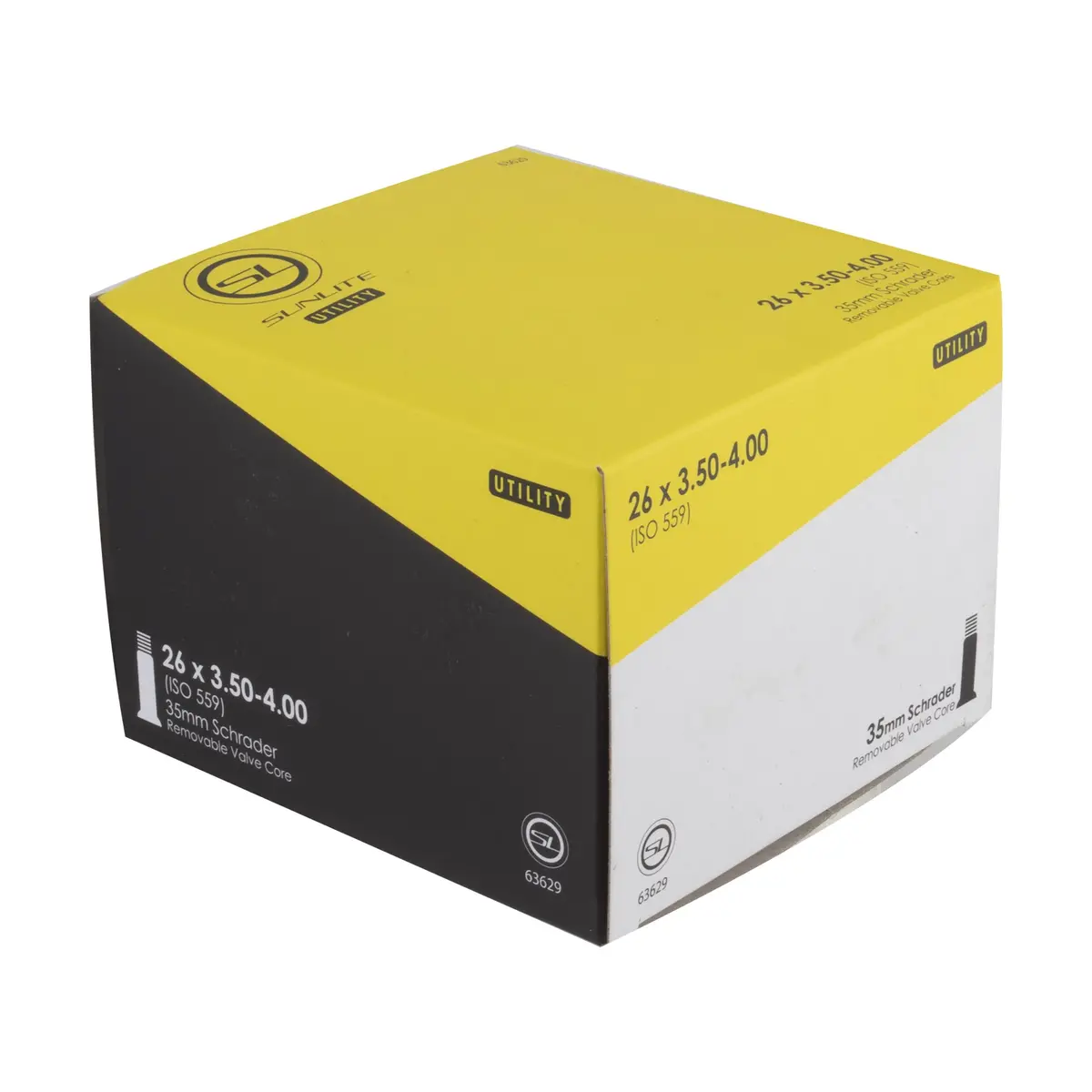 Sunlite Utili-T Standard Schrader Valve Tubes - 26X3.50-4.00, 35Mm Sv 1