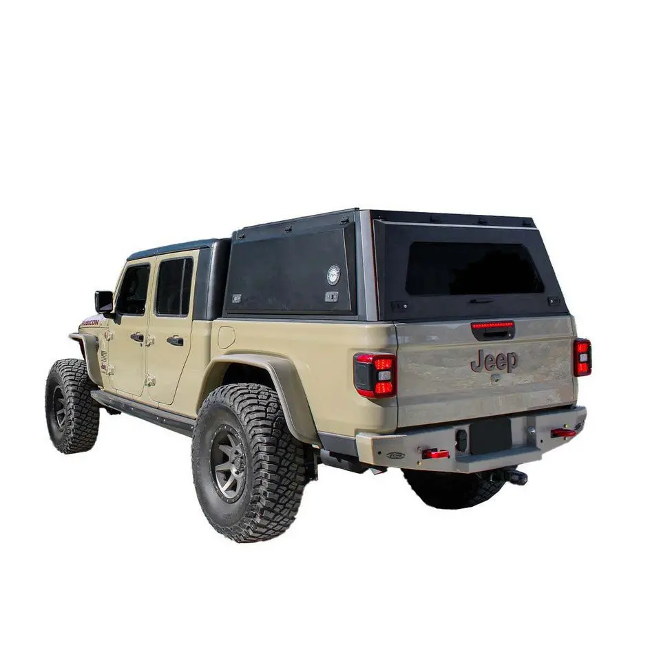 Ovs Expedition Stainless Steel Truck Cap With Wing Doors For 2019-2026 Jeep Gladiator Jt 1