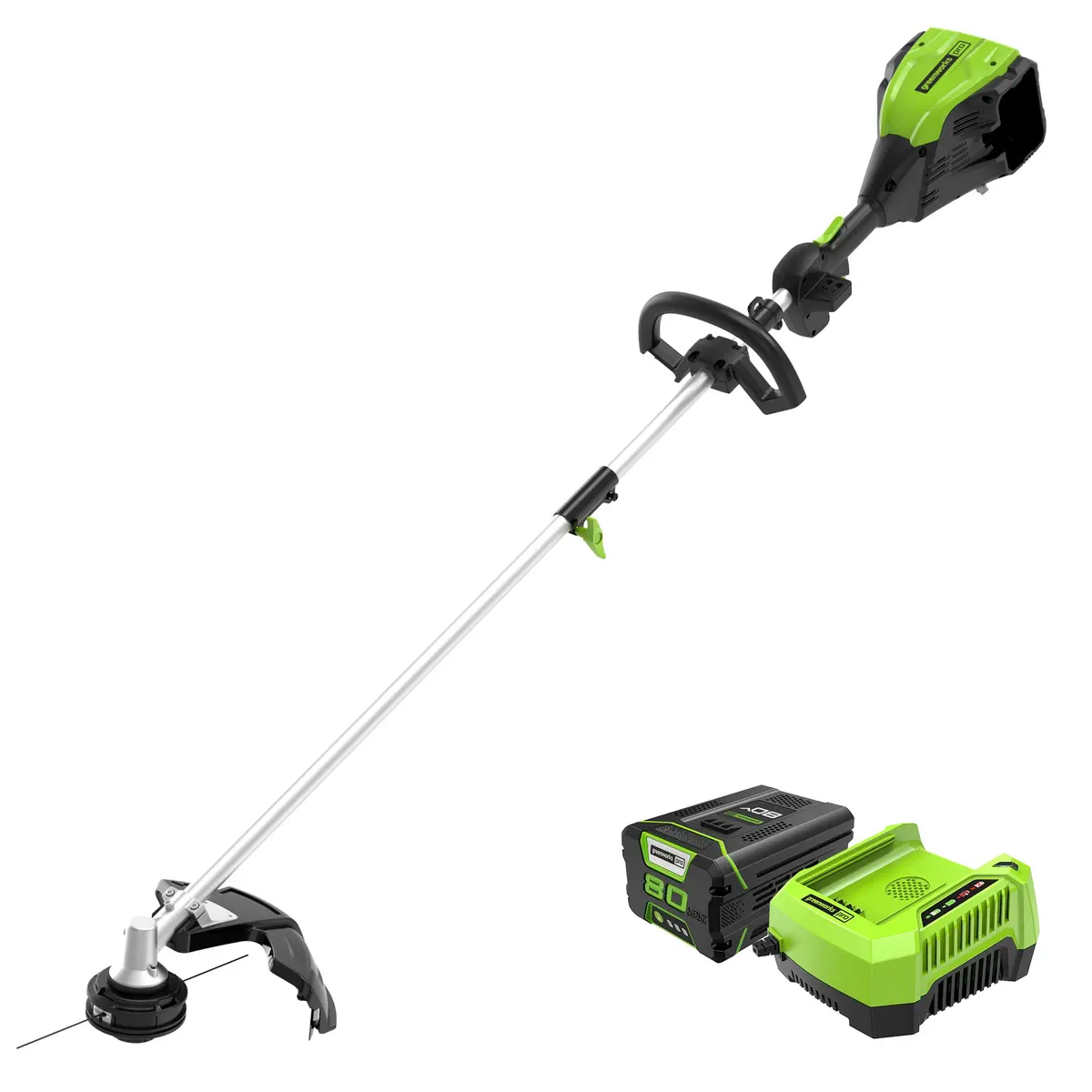 80V 16" Cordless Battery String Trimmer (Attachment Capable) W/ 2.0Ah Battery & Charger 1