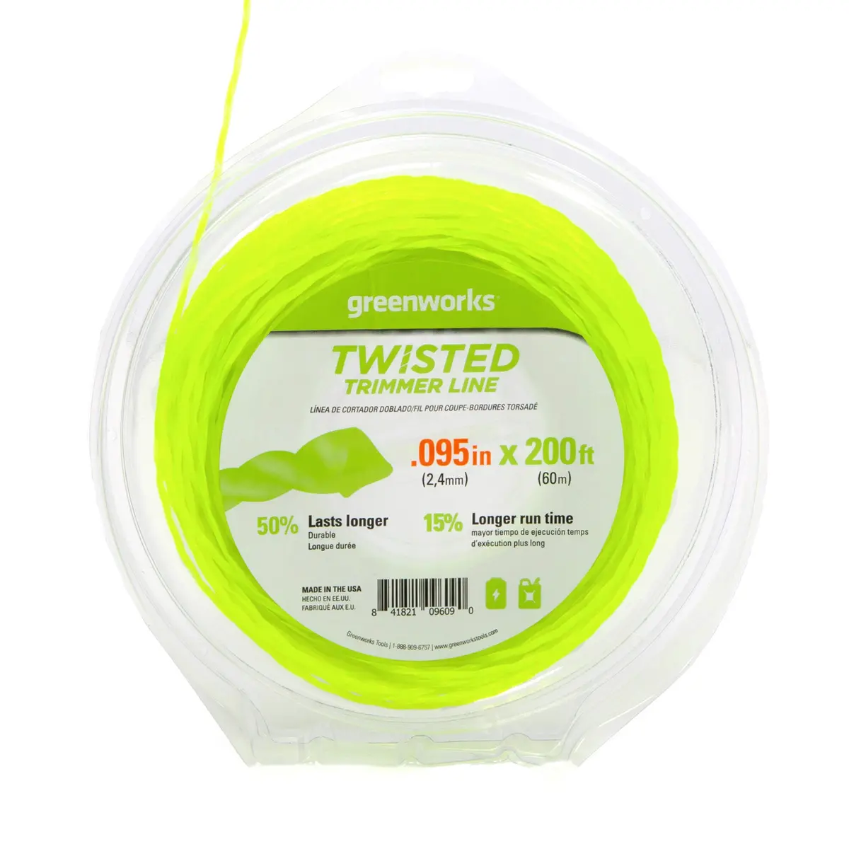 .095" Ultra Twisted String Trimmer Line (200-Feet) 1