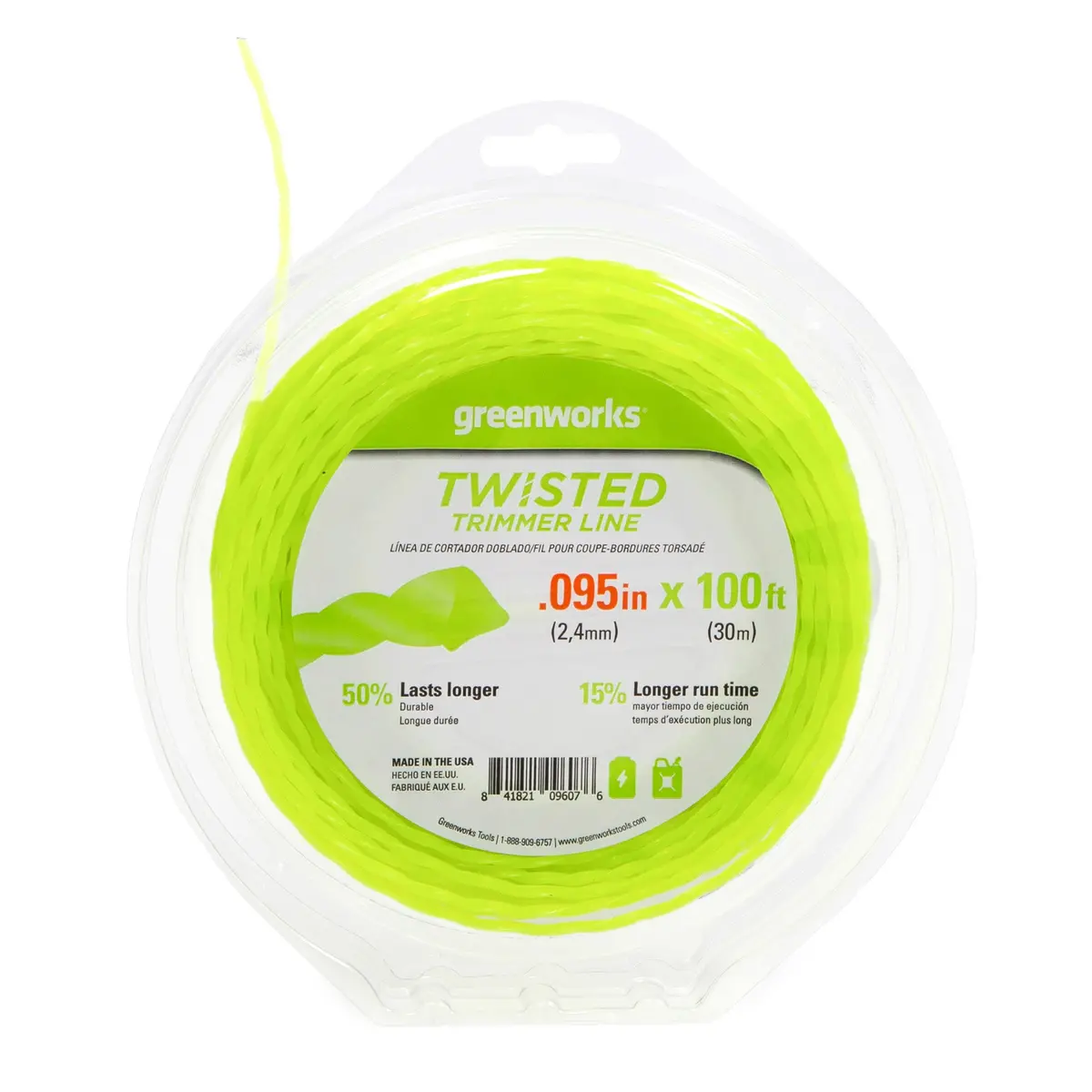 .095" Ultra Twisted String Trimer Line (100-Feet) 1