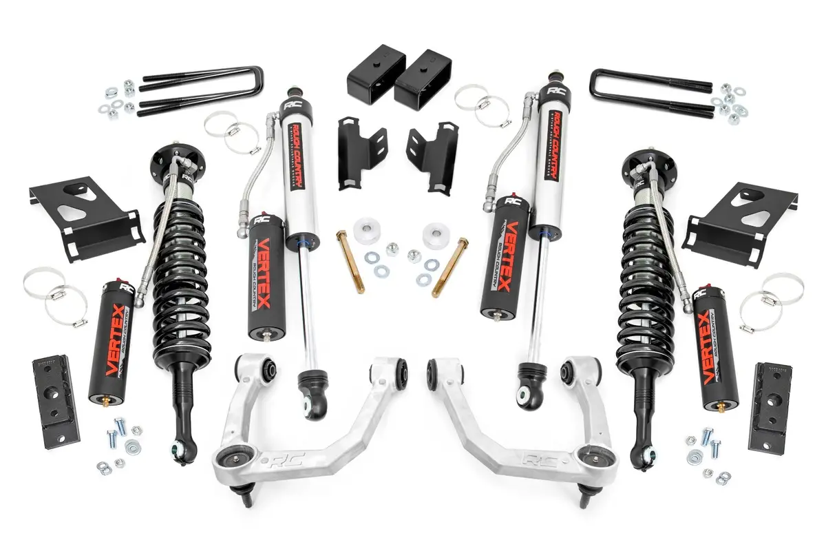 Rough Country 74250 Bolt On 3.5" Suspension Lift Kit For 2005-2023 Toyota Tacoma + Vertex Coilovers 1