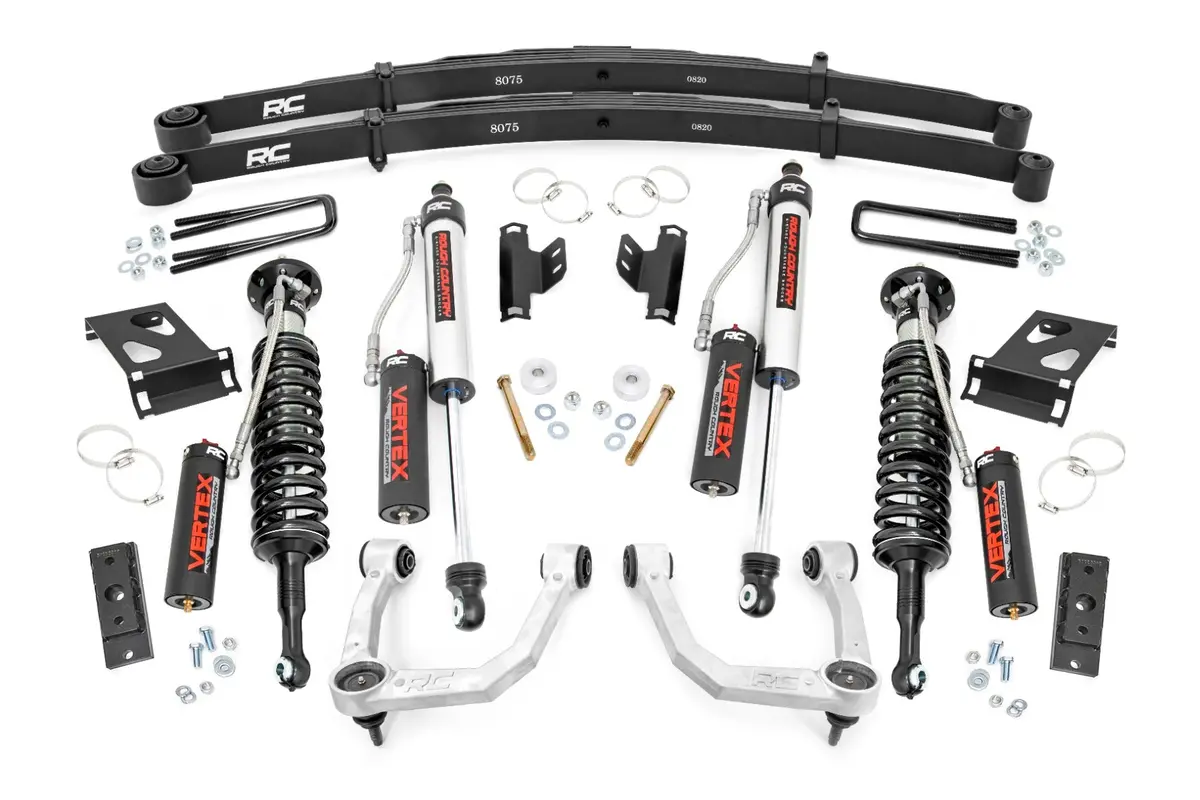 Rough Country Bolt On 3.5" Suspension Lift Kit For 2005-2023 Toyota Tacoma + Vertex Coilovers 1