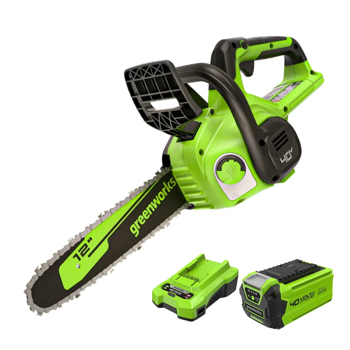 40V 12" Gen2 Cordless Battery Chainsaw: 2.0 Ah Battery And Charger 1