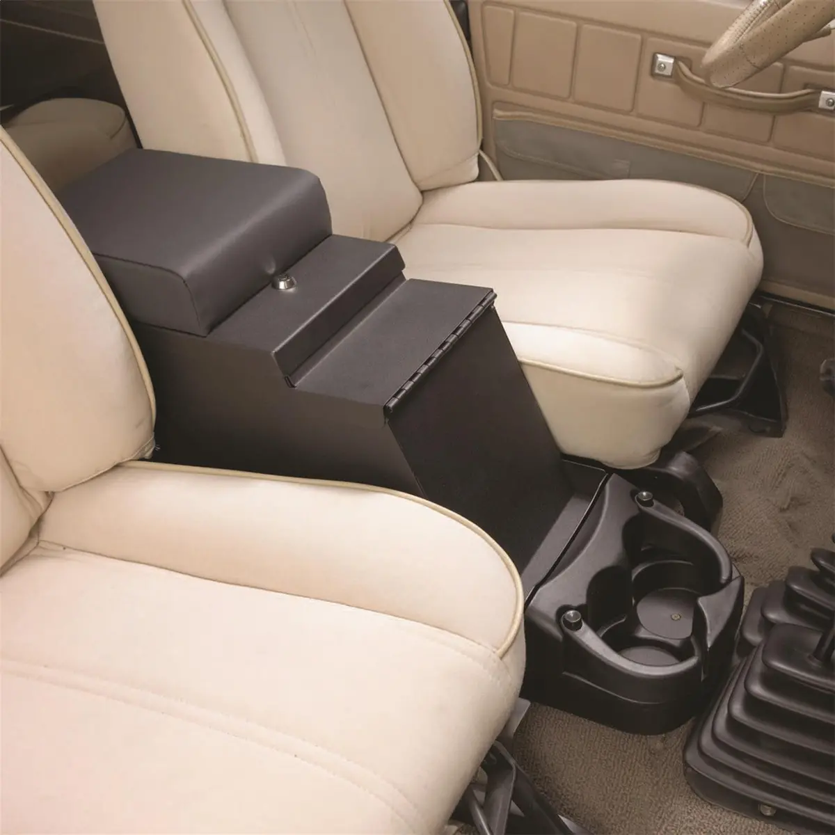 Smittybilt Black Denim Stereo Console For 1976-1995 Jeep Wrangler Yj & Cj - Recon Recovery 1