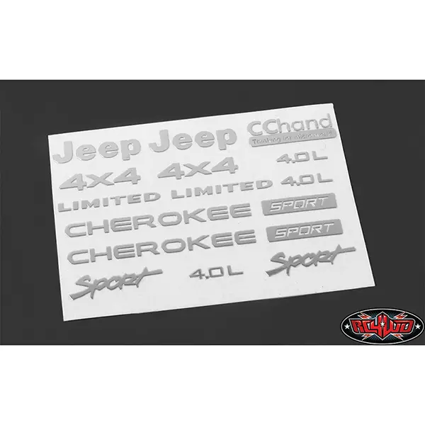 Rc4wd Metal Emblem Set For Axial Scx10 Xj (Silver) 1