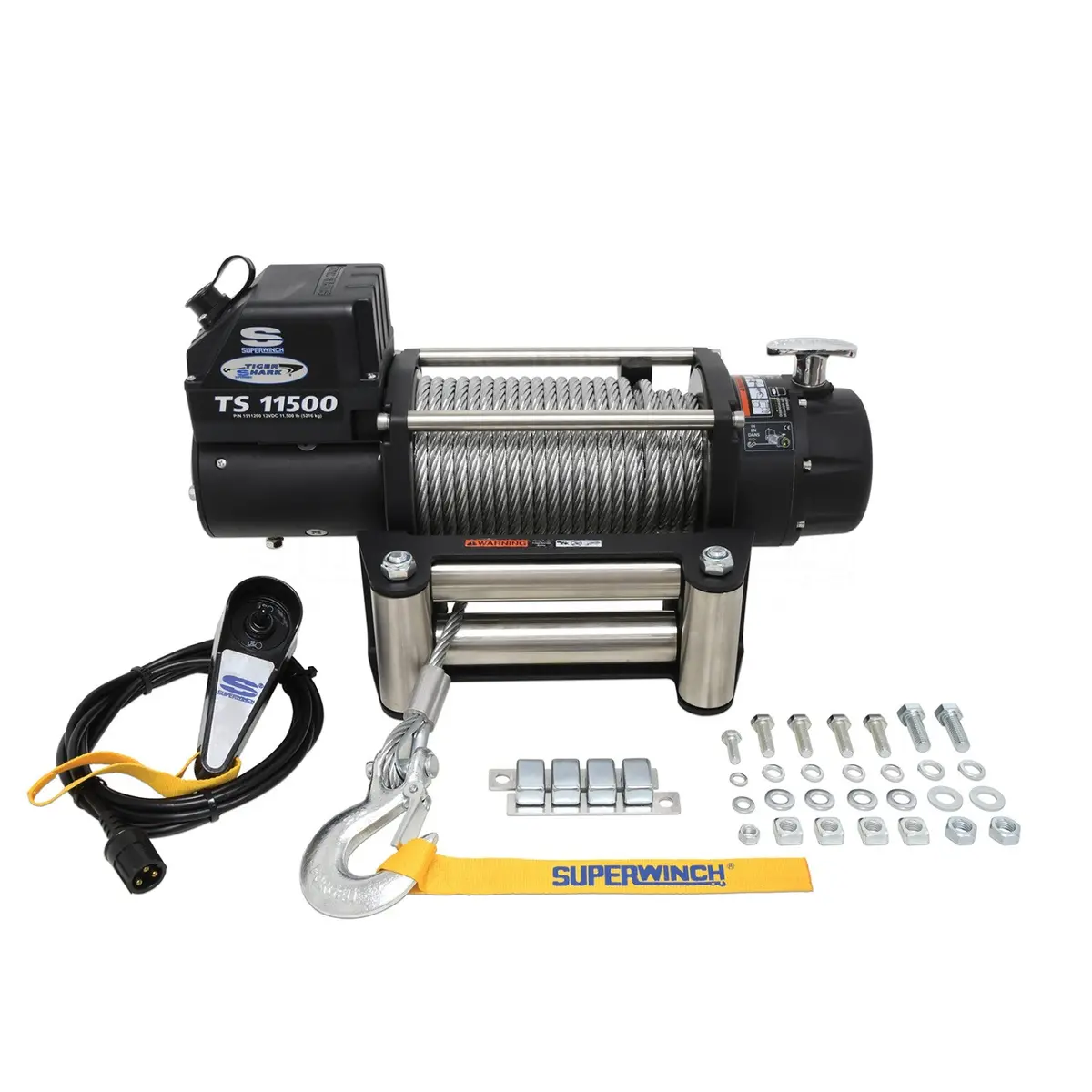 Superwinch 1511200 Electric Tiger Shark 11500 Winch - 11,500 Lbs. Pull Rating, 84 Ft. Line 1