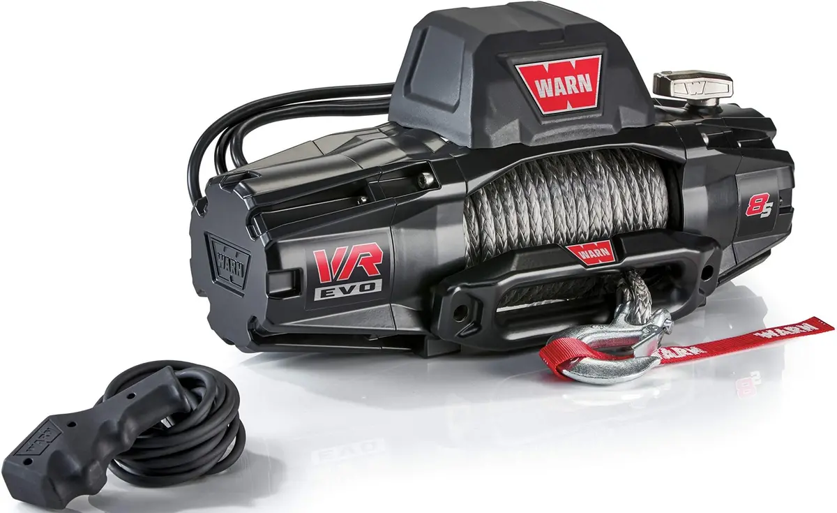 Warn Vr Evo 8-S Winch – 8,000 Lb Synthetic Rope, Ip68 Waterproof 1