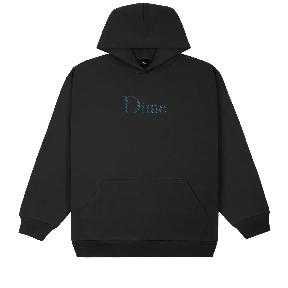 Dime Plaid Hoodie - Black 1