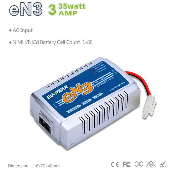 Ev-Peak En3 Ac Nimh Balance Charger For (3Amps, 35Watts) 1