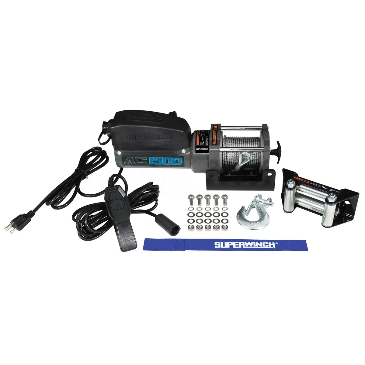 Superwinch Ac 120 Volt Utility Winch - 1,500 Lbs. With 35 Ft. Steel Cable 1