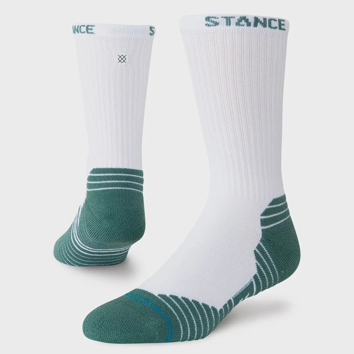 Stance Golf Fairway Ribbed Crew Sock - White 1