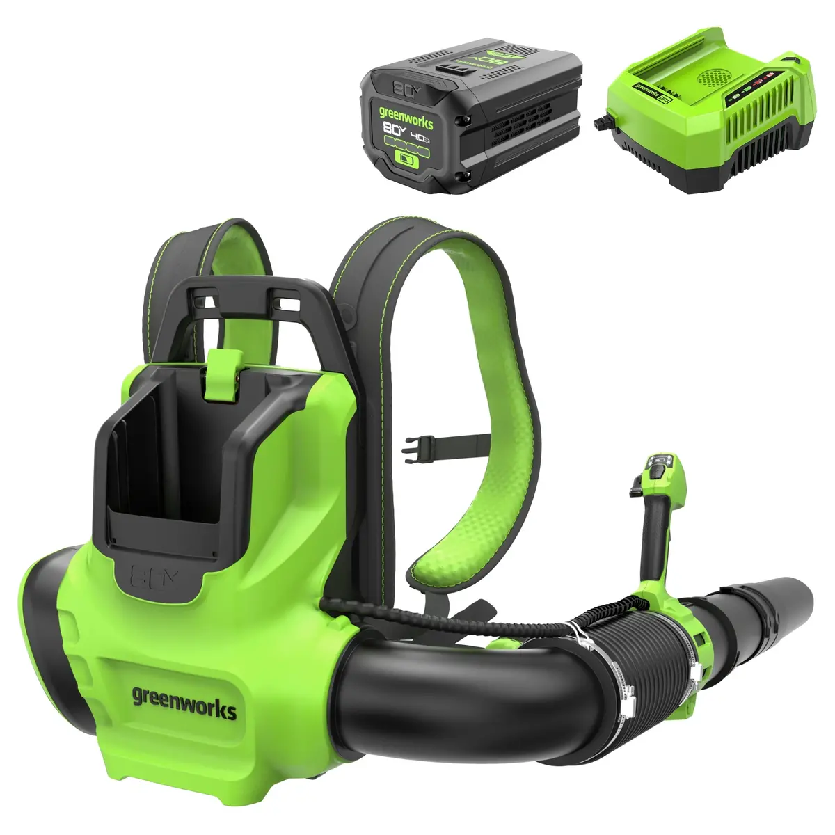 80V 750Cfm Cordless Battery Single Port Backpack Blower, 4Ah Battery And Charger 1