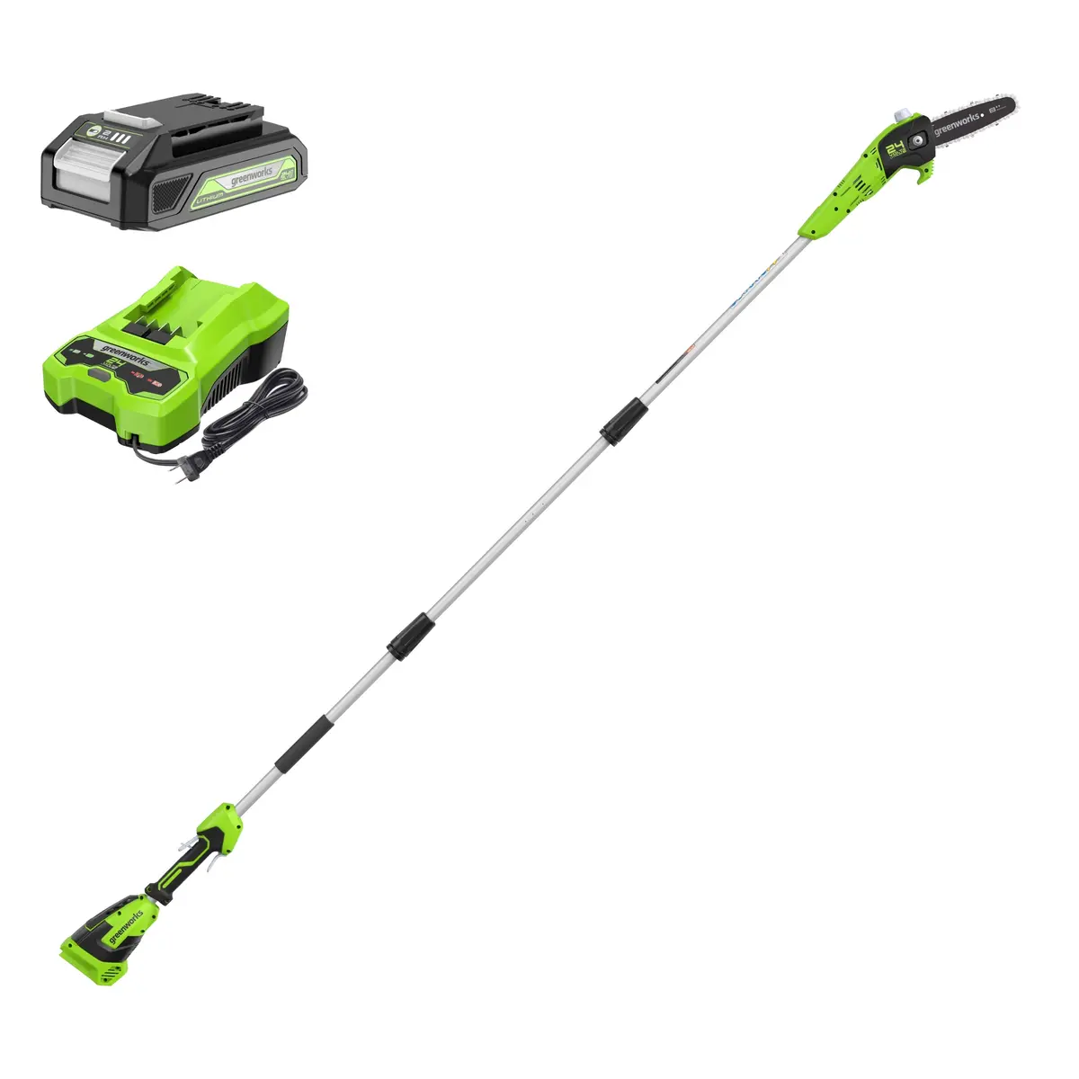 24V 8" Cordless Battery Pole Saw W/ 2.0 Ah Battery & Charger 1