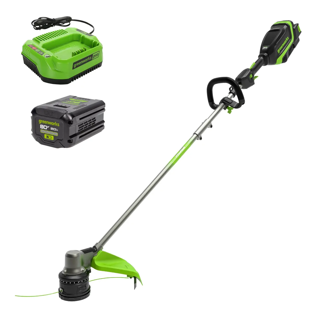 80V 17" Brushless String Trimmer: 2.0 Ah Battery And Charger 1