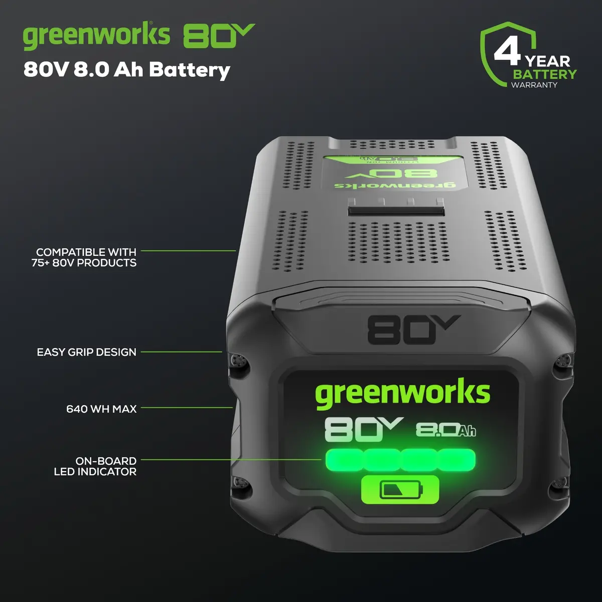 80V 8.0 Ah Lithium-Ion Battery 2