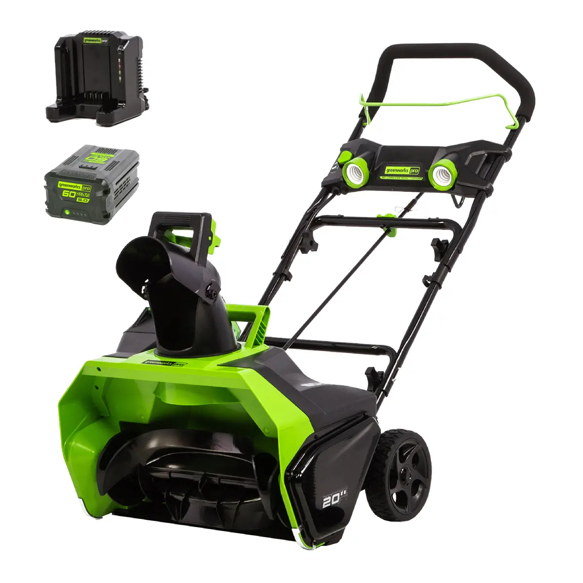 60V 20" Cordless Battery Single-Stage Snow Blower W/ 5.0Ah Battery & Charger 1