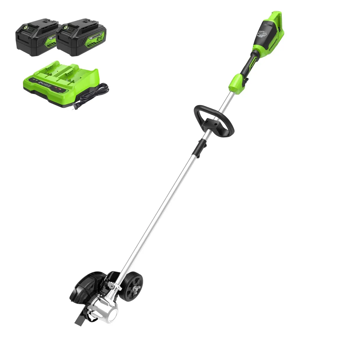 48V (24V X 2) 8" Edger: (2) 4.0 Ah Usb Batteries And Dual-Port Charger 1