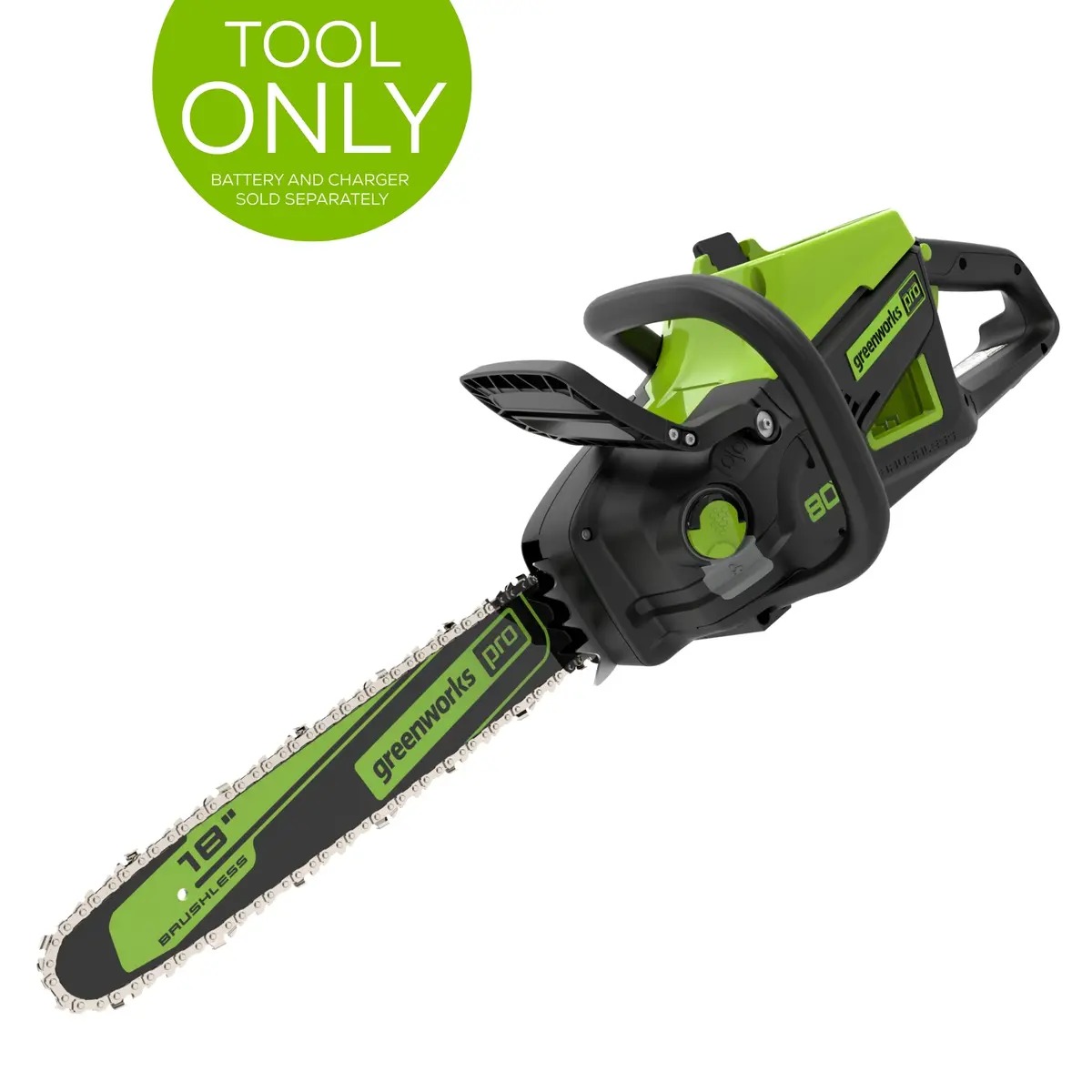 80V 18" Cordless Battery 2.5Kw Chainsaw (Tool-Only) 1