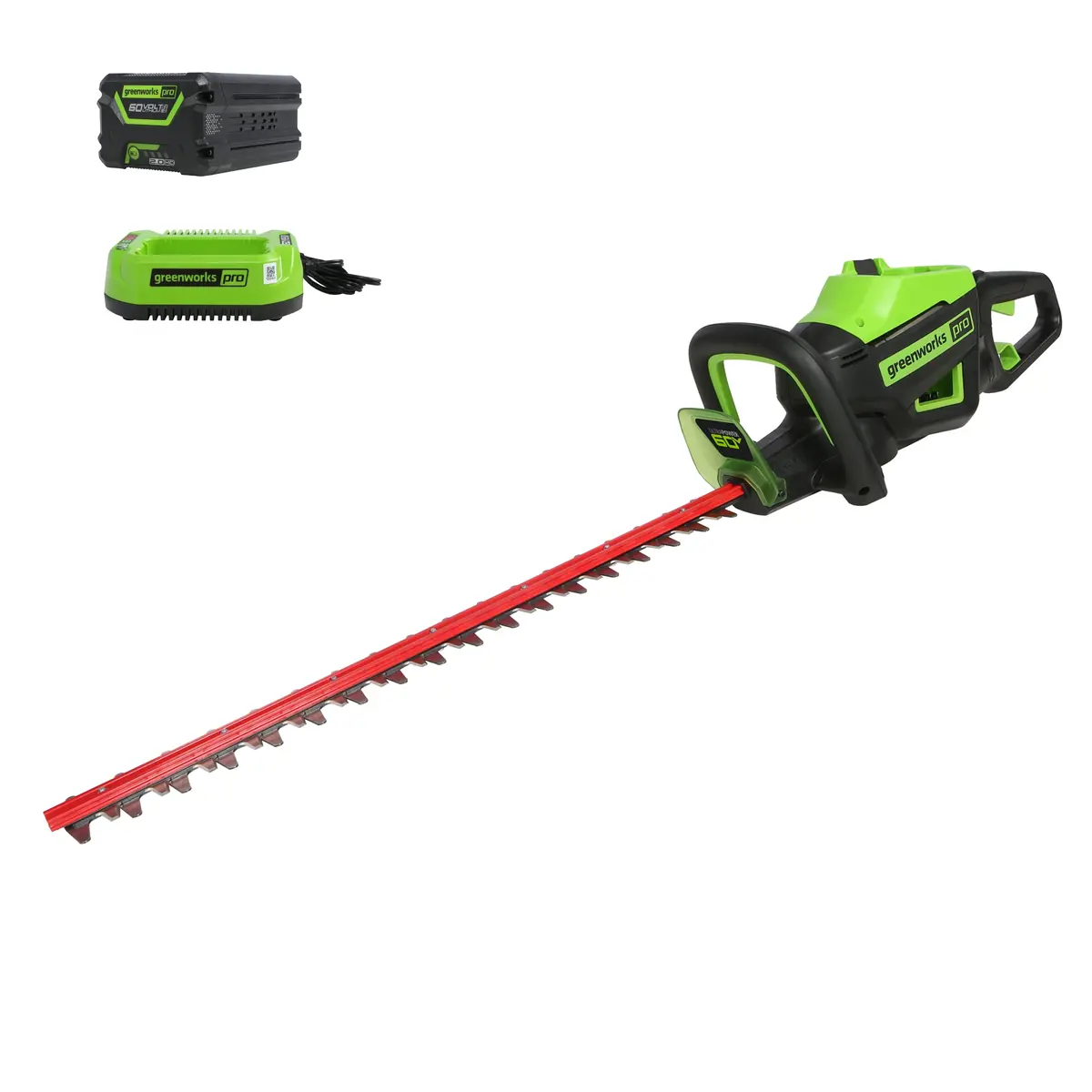 60V 26" Cordless Battery Hedge Trimmer 3200 Spm W/ 2.0Ah Battery & Charger 1