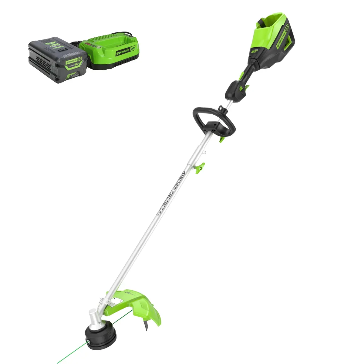 60V 16" Cordless Battery String Trimmer (Attachment Capable) W/ 4.0 Ah Battery & Charger 1