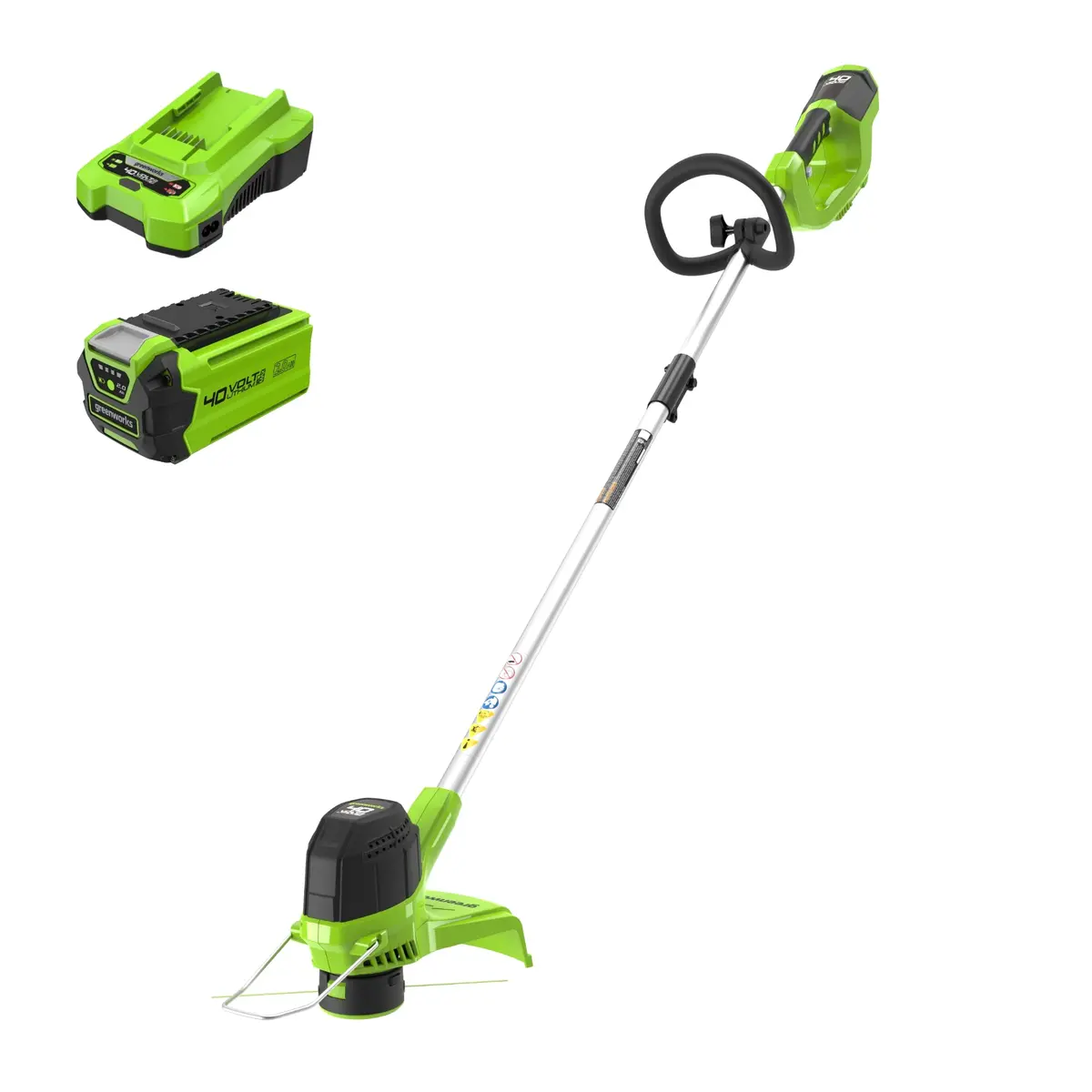 40V 12" Cordless Battery String Trimmer W/ 2.0 Ah Battery & Charger 1