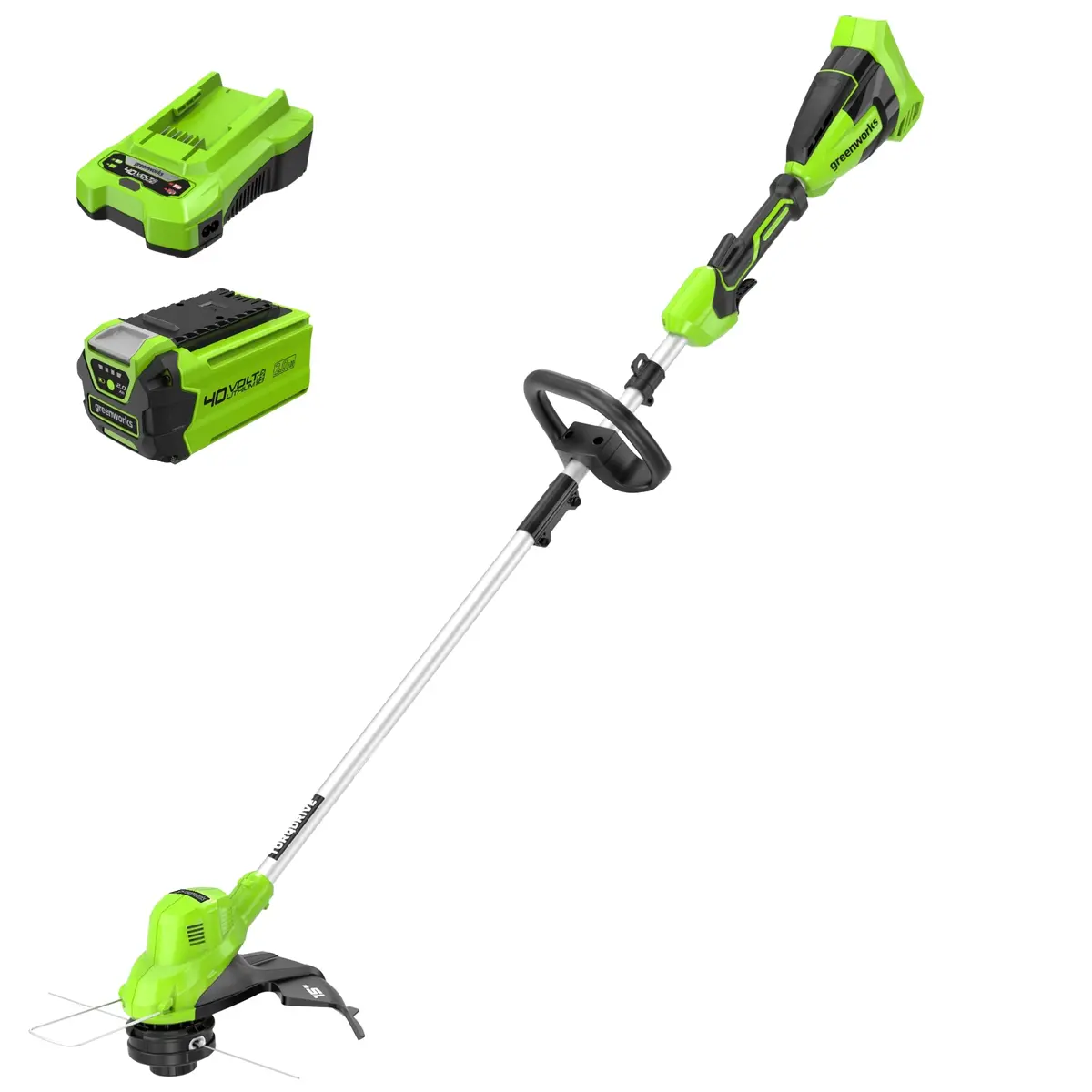 40V 15" Gen 2 Cordless String Trimmer: 2.0 Ah Battery And Charger 1