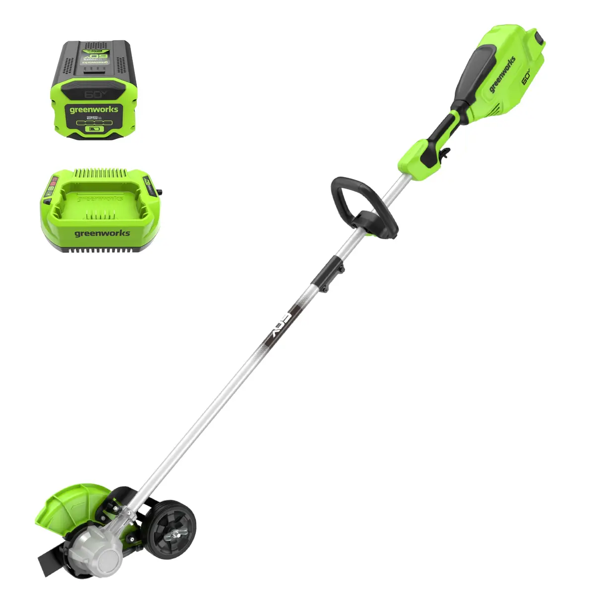 60V 8" Cordless Battery Edger: 2.5 Ah Battery And 3A Charger 1
