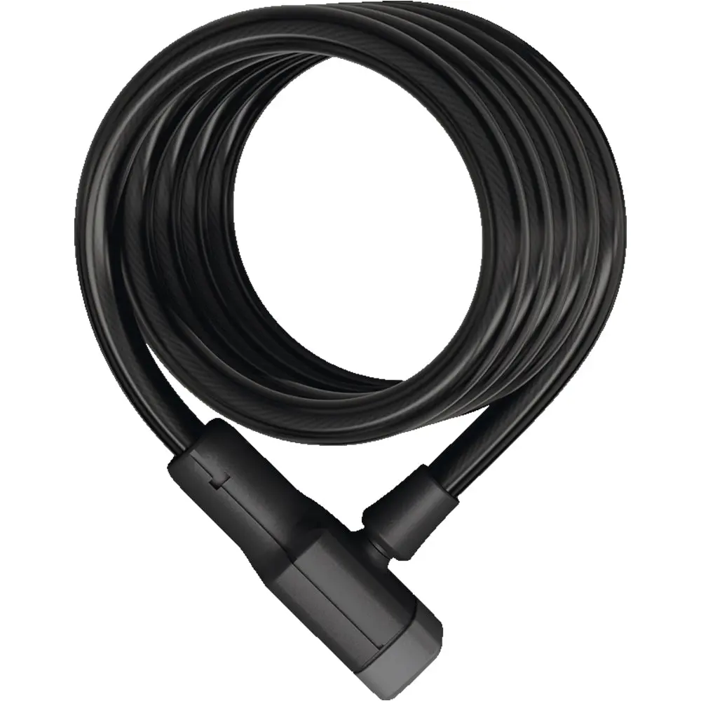 Abus Primo 5510 Keyed Coiled Cable Lock: 180Cmx10mm With Mount, Black 1
