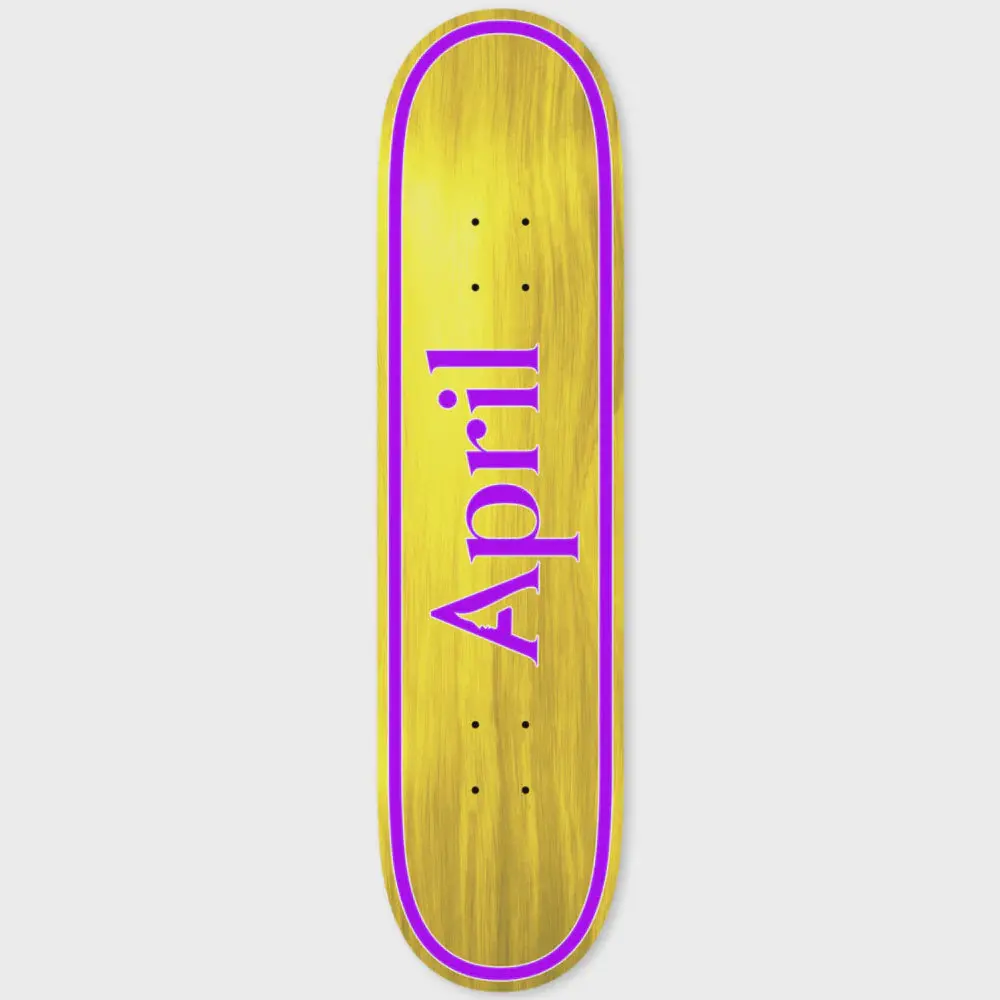 April Og Logo Deck - Yellow/Purple 1