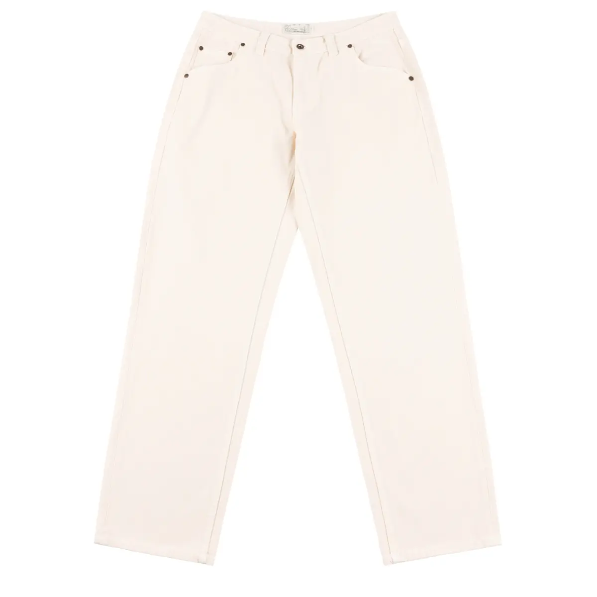 Dime Relaxed Denim Pants - Warm White 1
