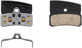 Shimano P04c-Mf Disc Brake Pads And Springs - Metal Compound, Finned Aluminum And Stainless Steel Back Plate, One Pair 1