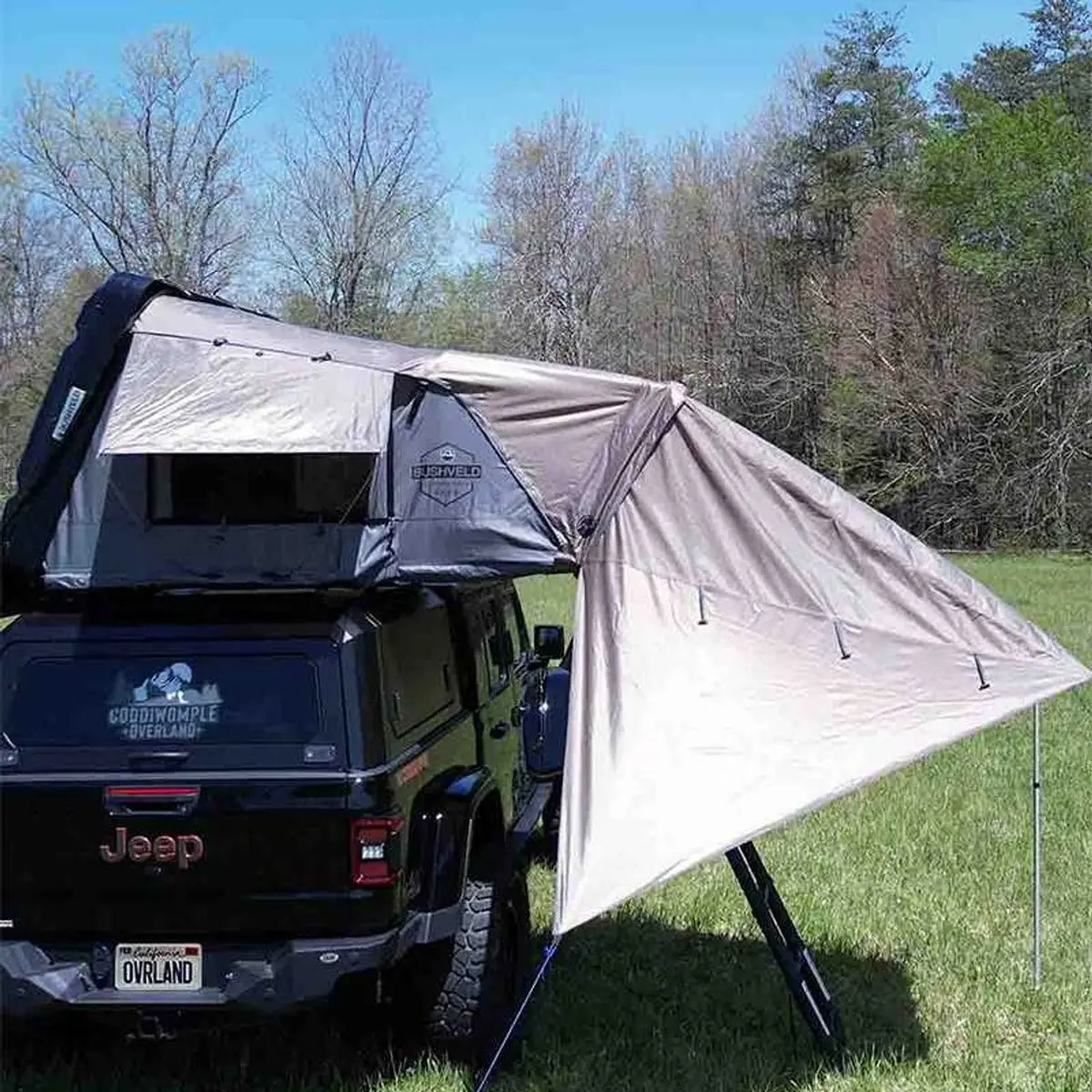 Overland Vehicle Systems Bushveld Ii Rooftop Tent Zip In Awning - Recon Recovery 1
