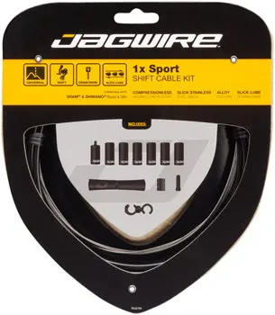 Jagwire 1X Sport Shift Cable Kit Sram/Shimano, Black 1