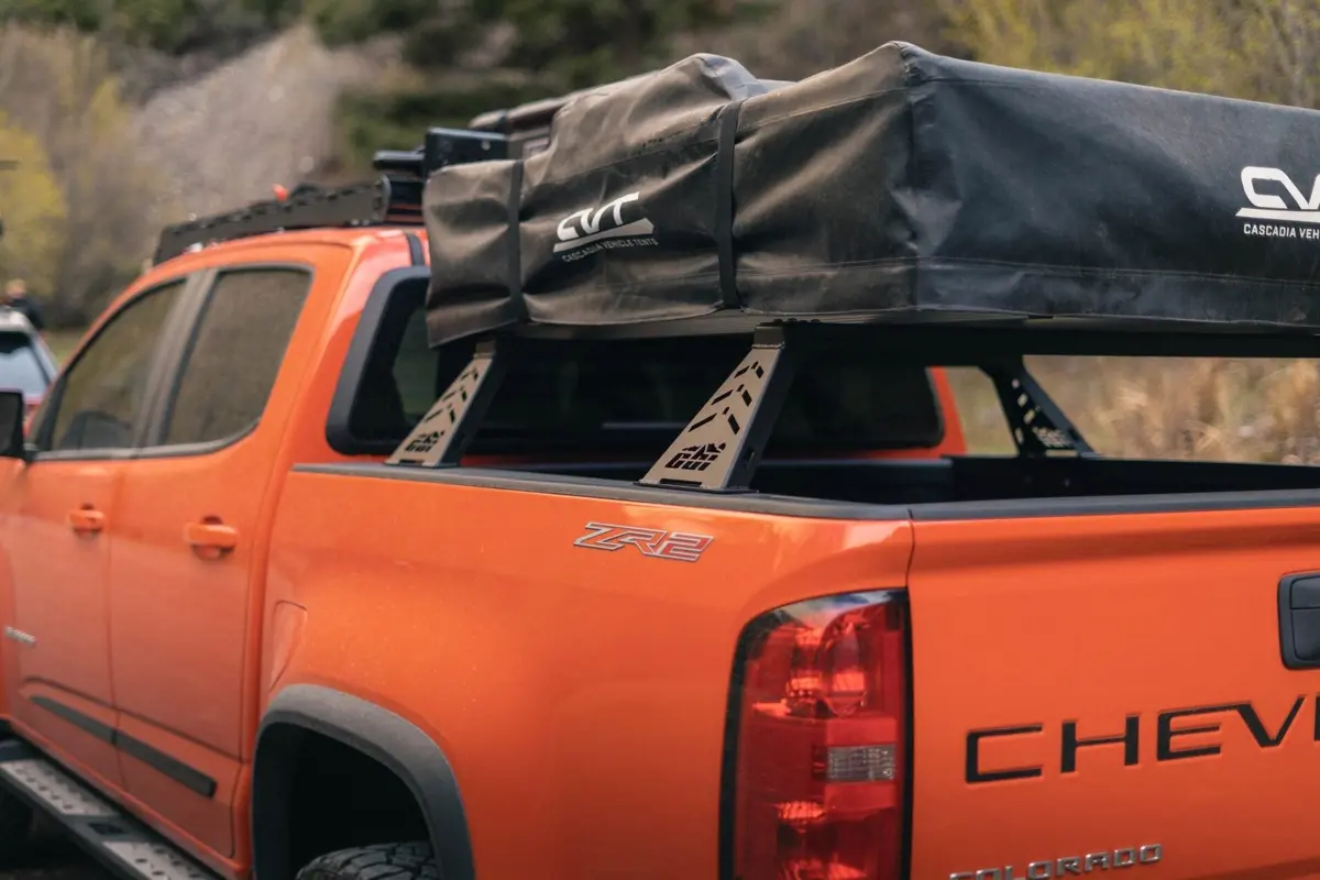 Prinsu Overland Bed Cross Bars For 2005-2023 Toyota Tacoma (No Drill) 2