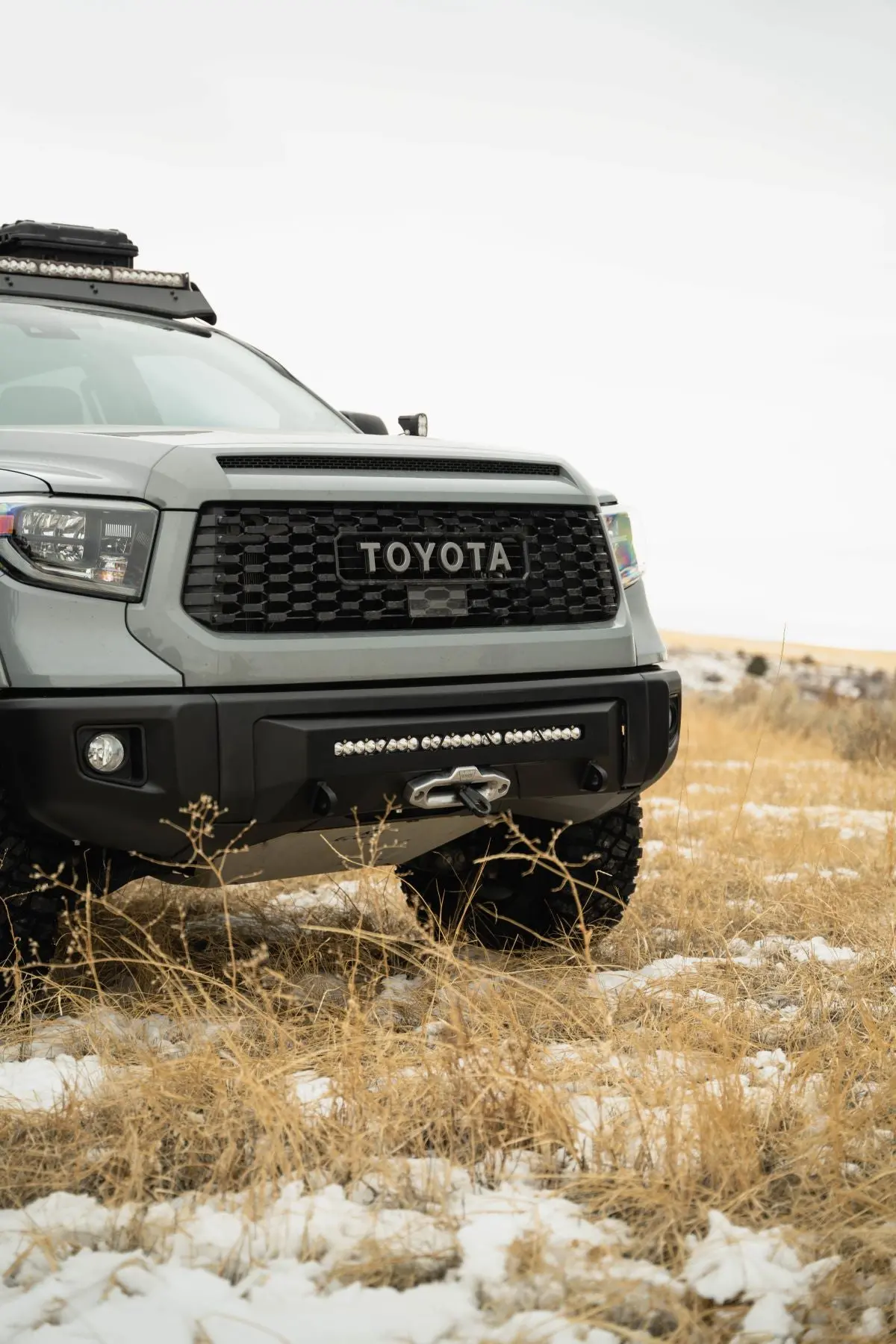 Cbi Offroad Covert Front Bumper For 2014-2021 Toyota Tundra- Black Satin Powder Coat 1