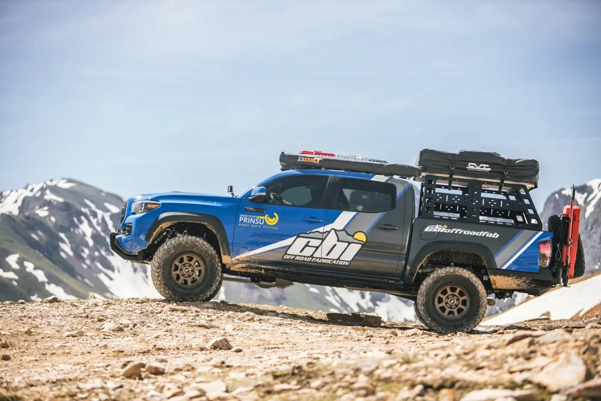 Cbi Prinsu Offroad Roof Rack Height Overland Bed Rack For 2005-2024 Toyota Tacoma- Short Bed 1