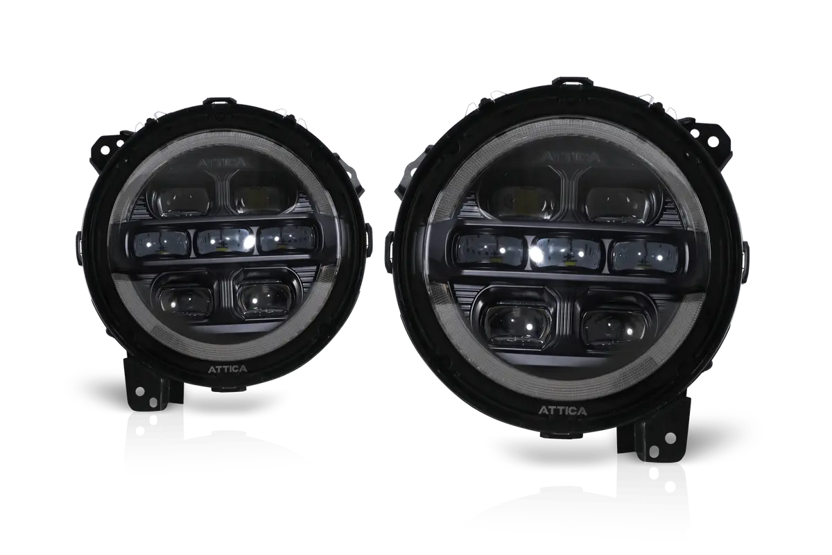 Attica 4X4 Rogue Series Led Plug N Play Headlights 2018-2026 Jeep Wrangler Jl 1