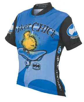 World Jerseys Women's Biker Chick Cycling Jersey: Blue 1