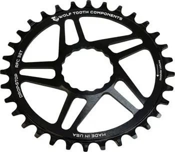 Wolf Tooth Direct Mount Chainring - 28T, Raceface/Easton Cinch Direct Mount, Drop-Stop, 6Mm Offset, Black 1
