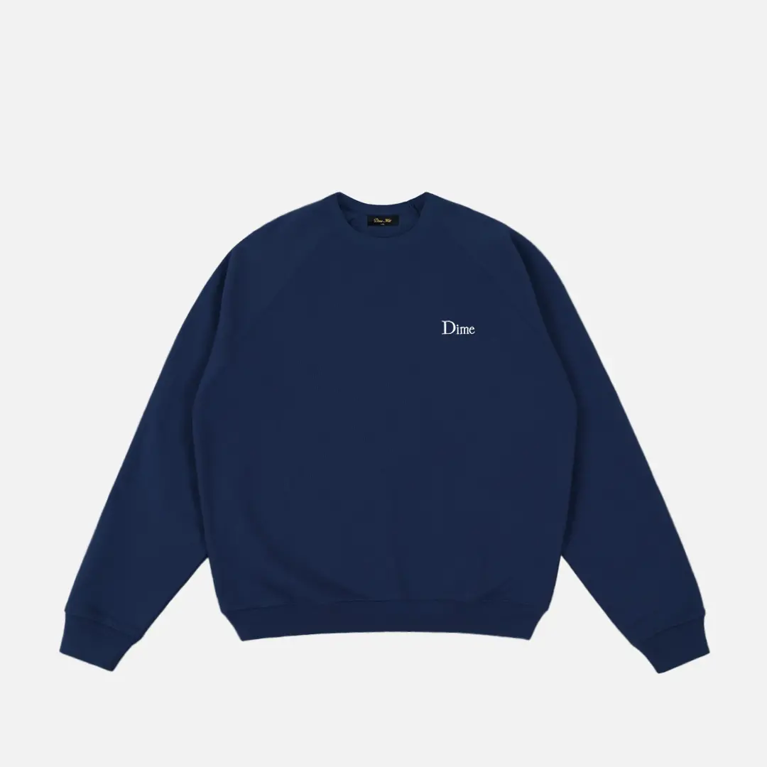 Dime Classic Small Logo Crewneck Sweater - Midnight Navy 1